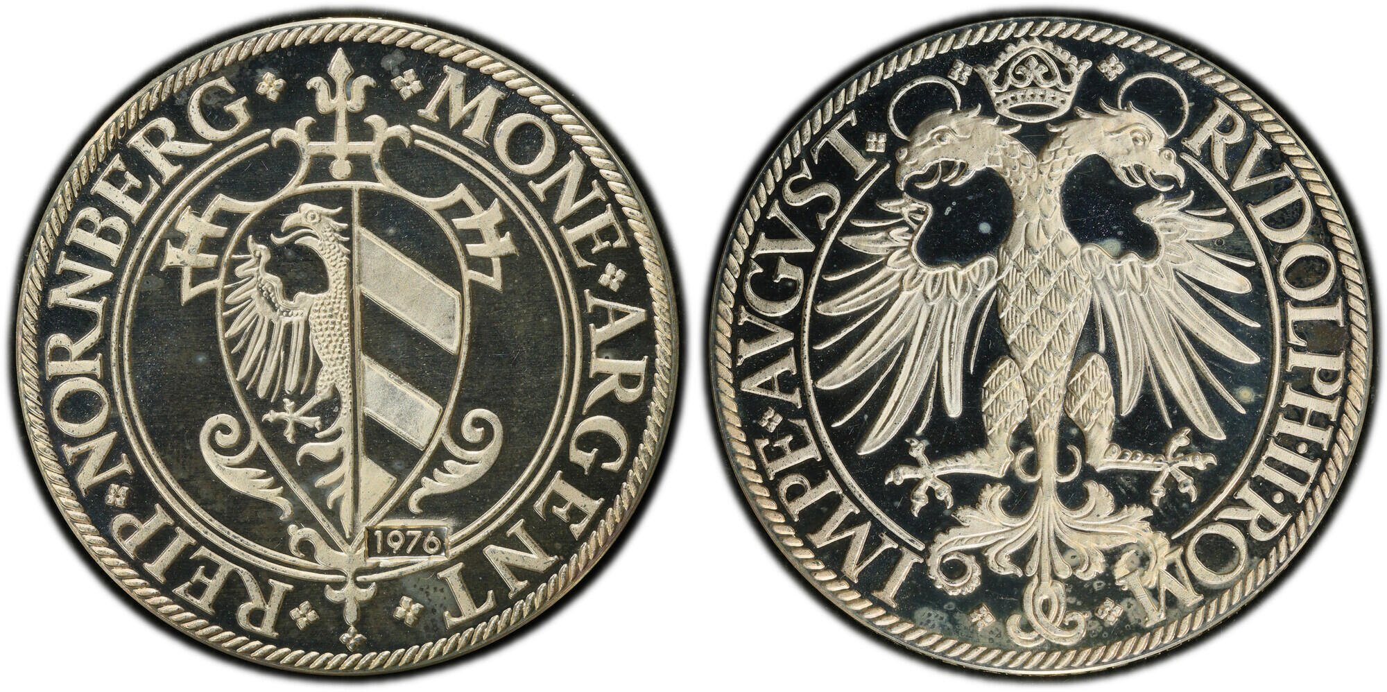 ドイツ1581年/1976年ターラー銀貨 PCGS SP67　銀含有率833/1000の画像