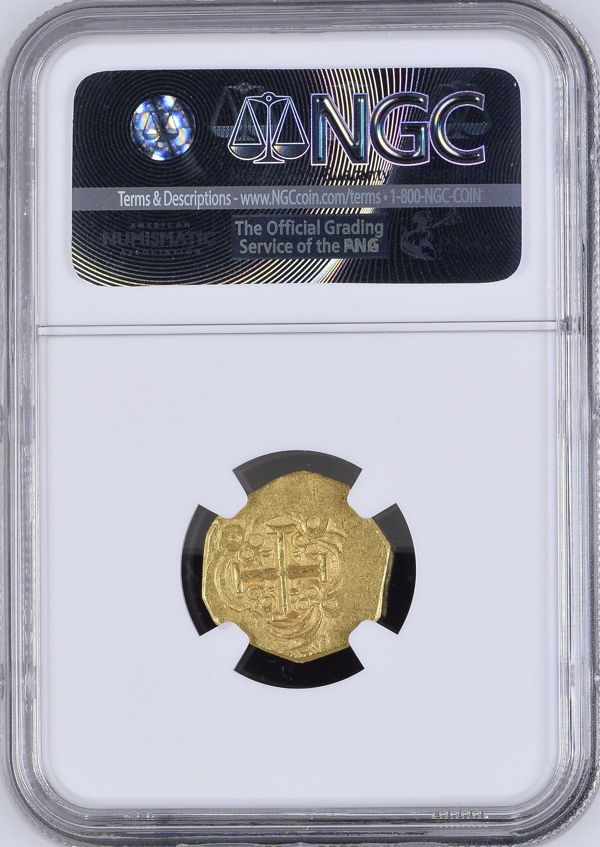 コロンビア1694-1713年2エスクード金貨1715年フリートNGC MS63の画像