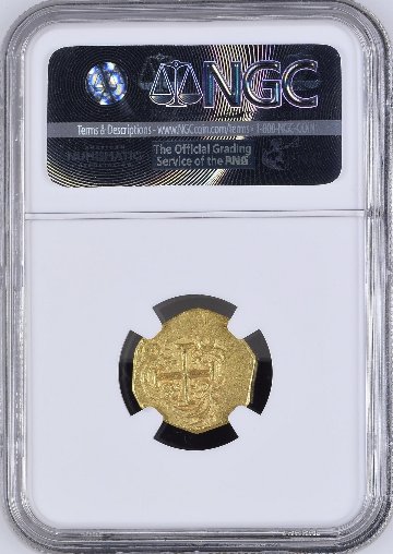コロンビア1694-1713年2エスクード金貨1715年フリートNGC MS63の画像