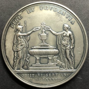 フランス1683年ルイ14世太陽王 ジャン・バティスト・コルベール大型シルバーメダル リストライクの画像