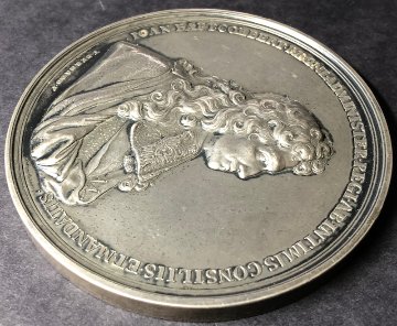 フランス1683年ルイ14世太陽王 ジャン・バティスト・コルベール大型シルバーメダル リストライクの画像