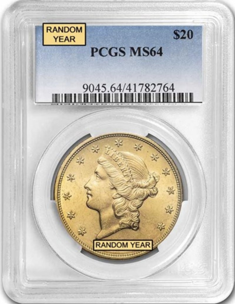 アメリカリバティ20ドル金貨 PCGS MS64の画像
