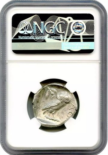 古代ギリシャ テトラドラクマ銀貨フクロウNGC MS 4//5 4/5の画像