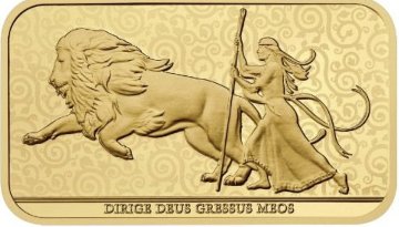 イギリスロイヤルミント2025年 ウナ＆ライオン1オンスゴールドバーの画像