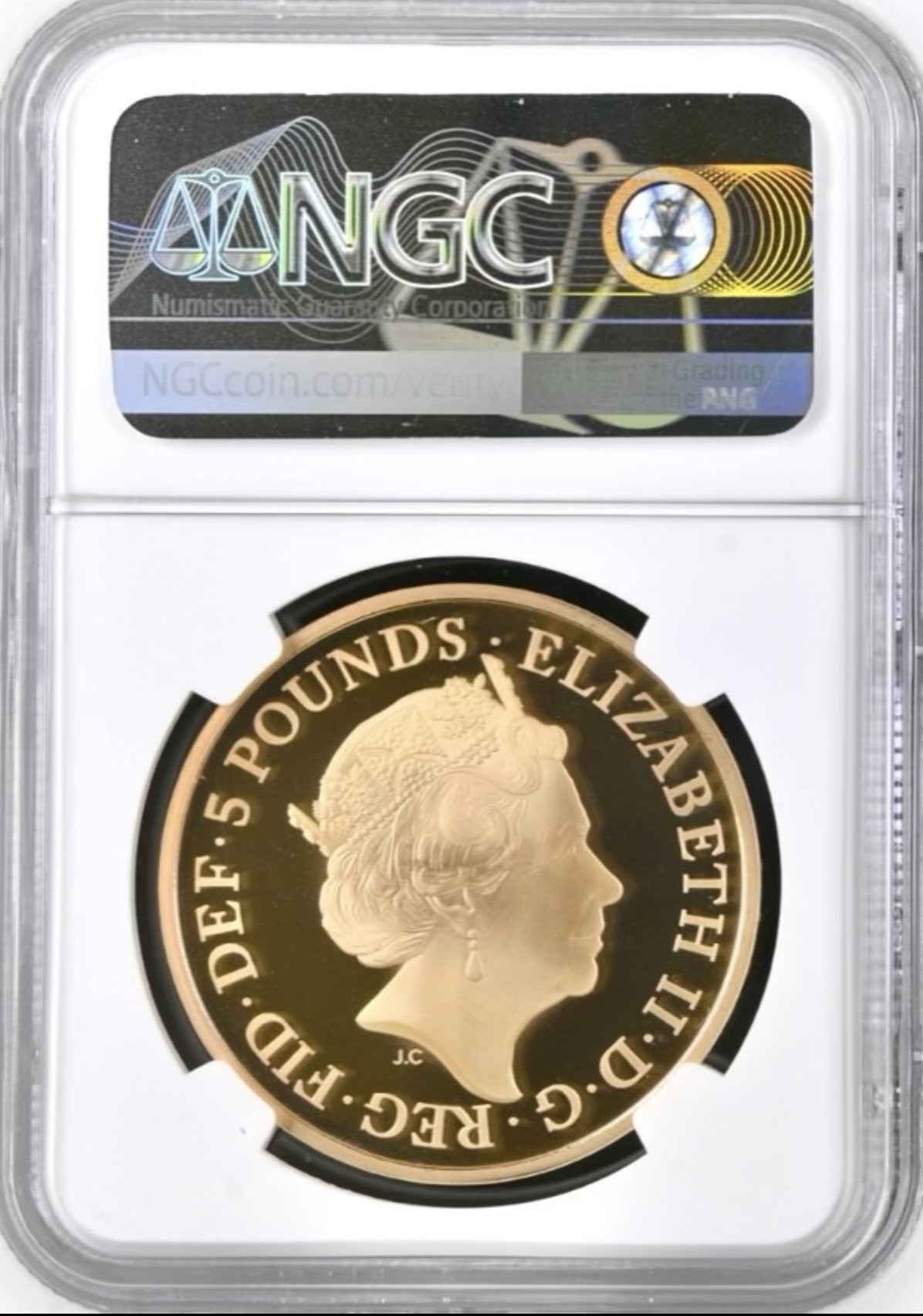 iイギリス2022年プラチナジュビリー5ポンド金貨NGCPF69UCAMの画像