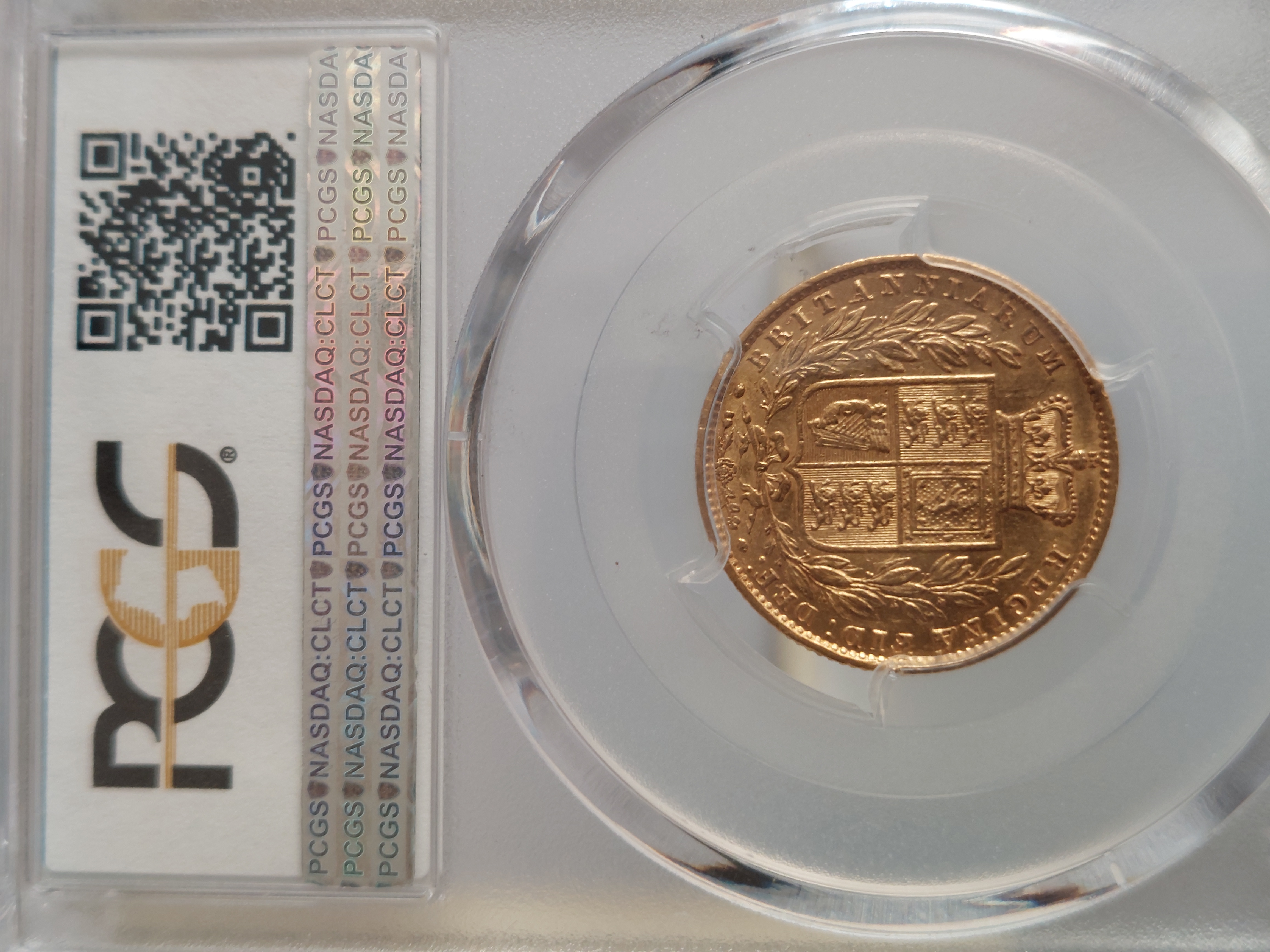 イギリス1838年ヴィクトリアソブリン 金貨PCGS AU55の画像