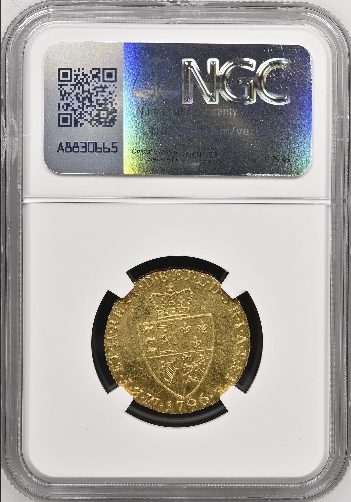 イギリス1796年ジョージ3世ギニー金貨 NGC MS64 最高鑑定