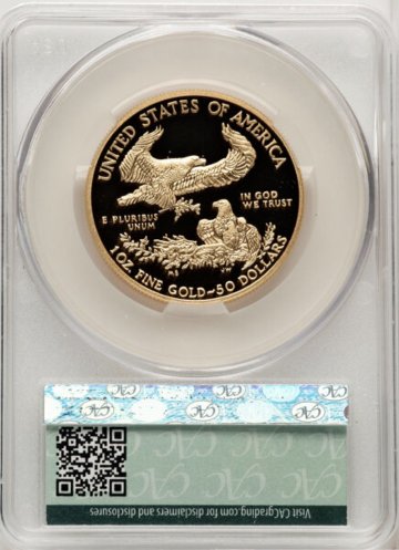 アメリカ2016年プルーフ ゴールドイーグル50ドル金貨PCGS PR70DCAM/CACの画像