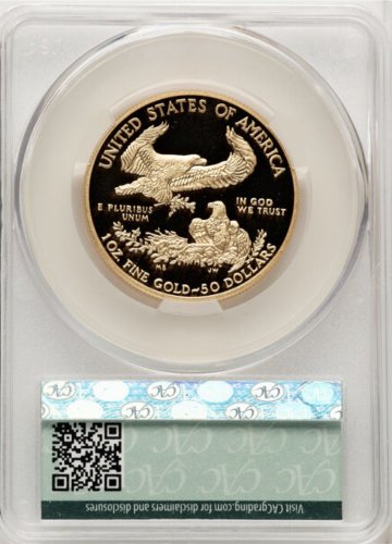 アメリカ2015年プルーフ ゴールドイーグル50ドル金貨PCGS PR70DCAM/CACの画像
