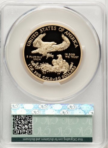 アメリカ2014年プルーフ ゴールドイーグル50ドル金貨PCGS PR70DCAM/CACの画像