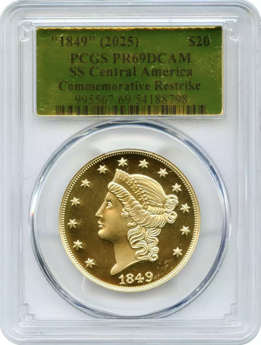 アメリカ1849年/2025年リバティ20ドル金貨リストライク PCGS