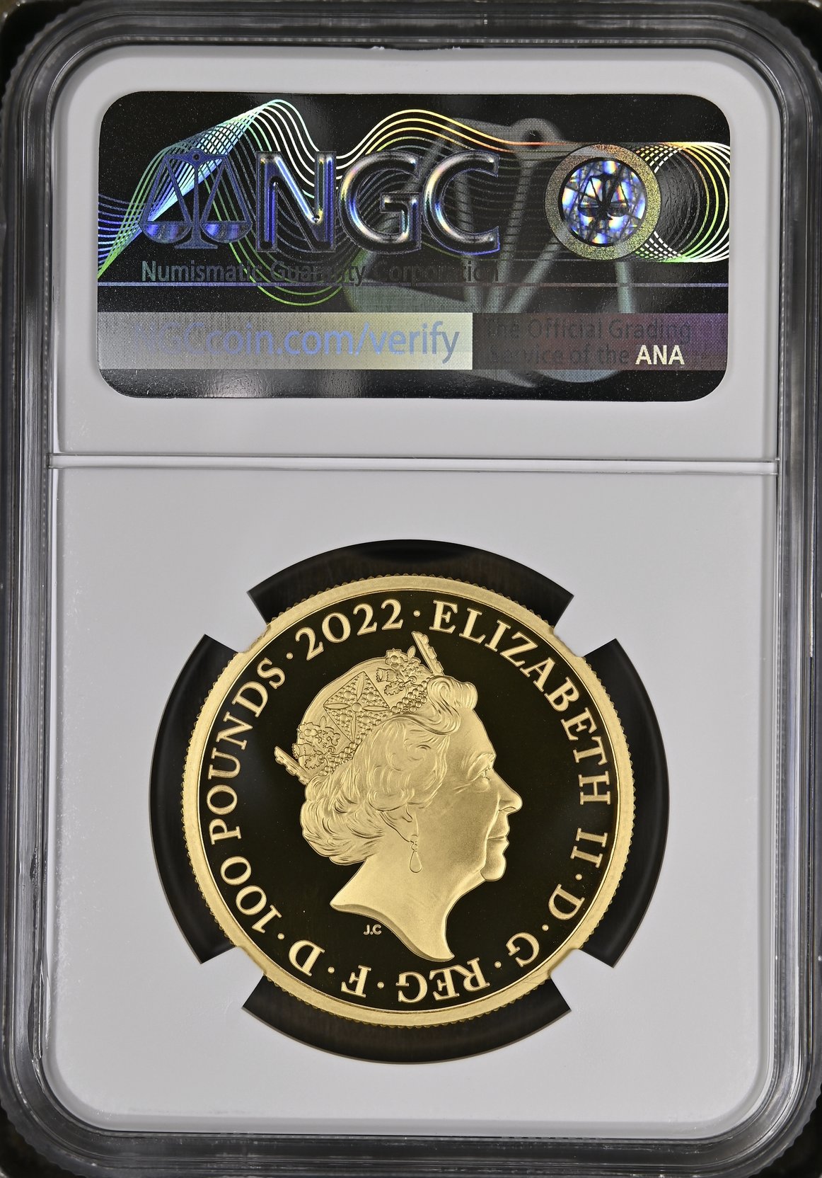 イギリス2022年ジョージ1世王朝100ポンド金貨NGC PF70 UCAM