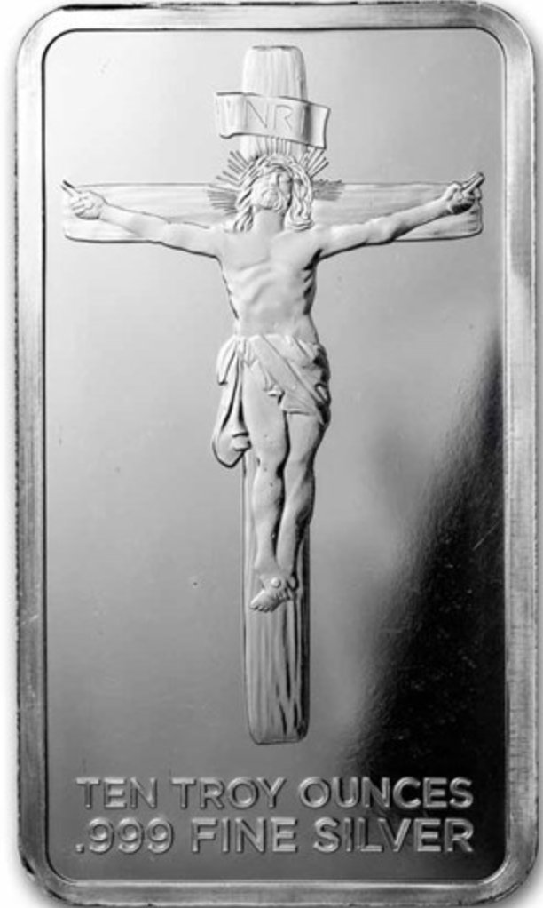 イエスキリスト 10オンス シルバー バーの画像
