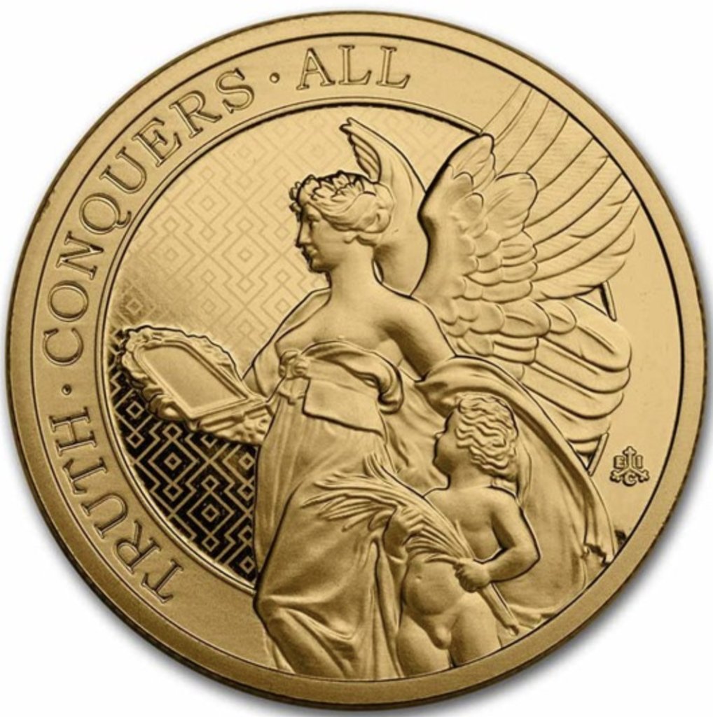 セントヘレナ2022年女王の美徳 1オンス100ポンド金貨