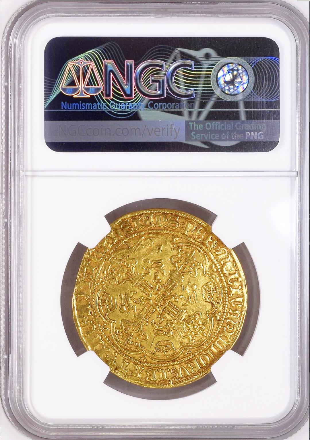 イギリス1422年ヘンリー6世ノーブル金貨AU55の画像