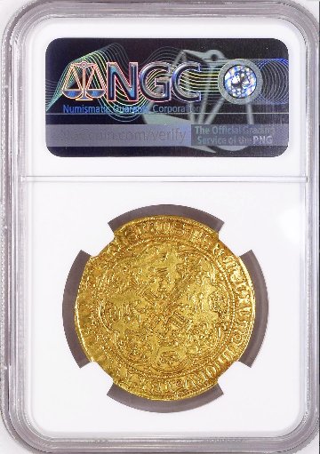 イギリス1422年ヘンリー6世ノーブル金貨AU55の画像