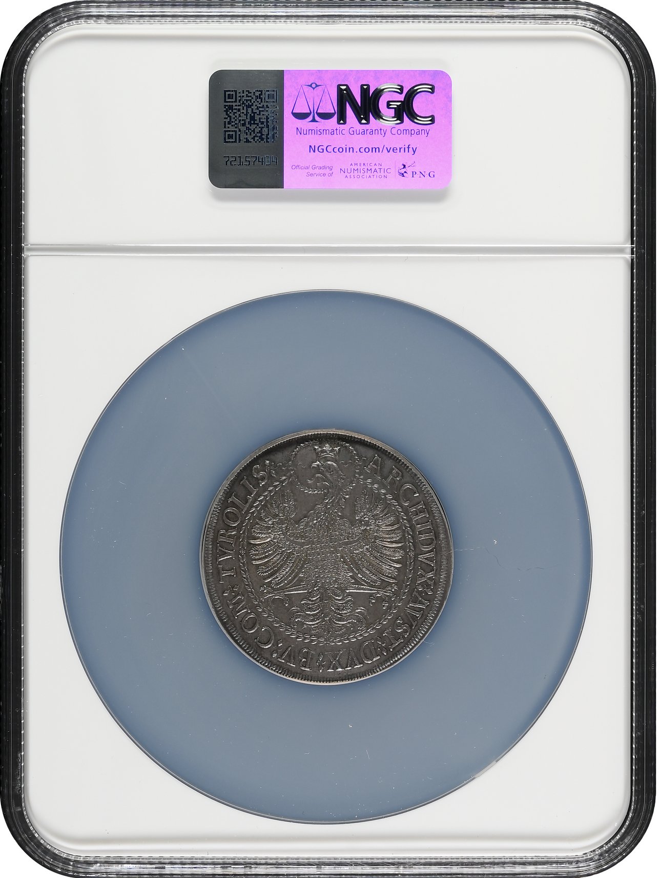 オーストリア1686年レオポルト1世 2ターラー銀貨NGC MS64の画像