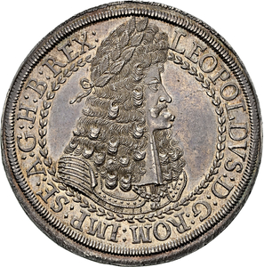 オーストリア1686年レオポルト1世 2ターラー銀貨NGC MS64の画像