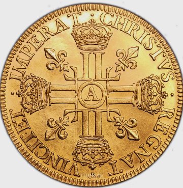 フランス1640/1972年ルイ13世10ルイドール金貨 PCGS MS63の画像