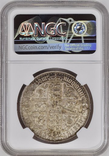 イギリス1847年ゴシッククラウン銀貨NGC PF64の画像