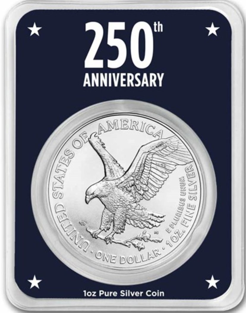 アメリカ2026年シルバーイーグル スラブ入り13州国旗1オンス銀貨