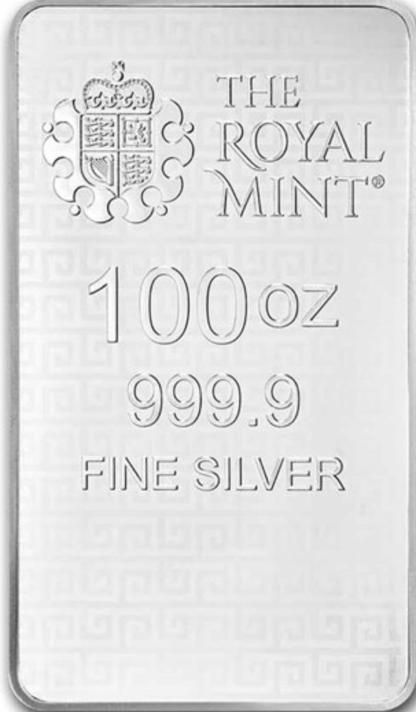 ロイヤルミントスリーグレイセス100オンスシルバーバーの画像