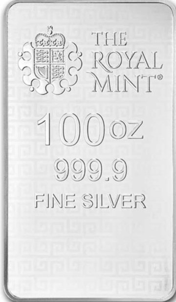 ロイヤルミントスリーグレイセス100オンスシルバーバーの画像