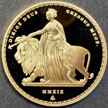 St,ヘレナ2019年ウナ＆ライオン5ポンド金貨の画像