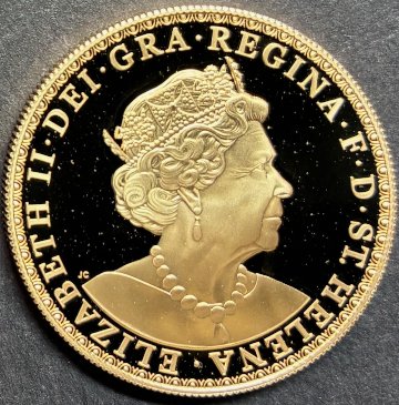 St,ヘレナ2019年ウナ＆ライオン5ポンド金貨の画像