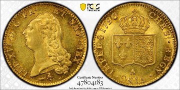 フランス1790年2ルイドール金貨 PCGS MS63 最高鑑定の画像
