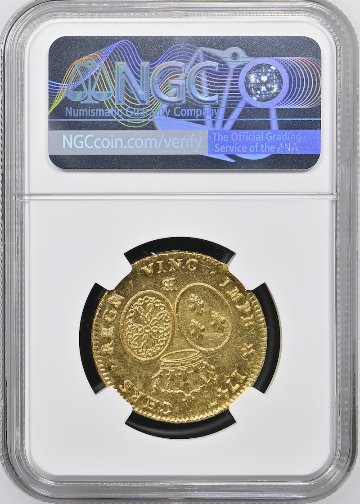 フランス1747年ルイ15世2ルイドール金貨NGC MS63 最高鑑定の画像