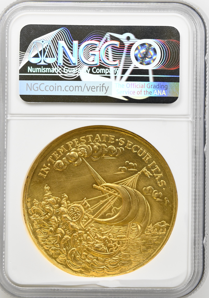 ハンガリー（1820年）テンペスト7ダカット金メダルNGC MS68の画像