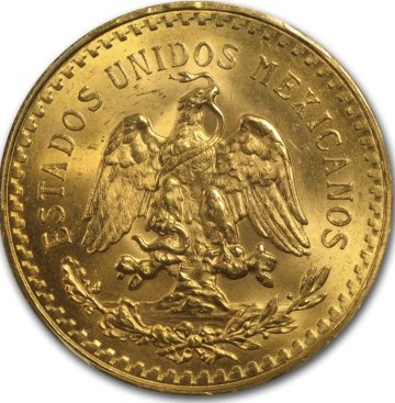 メキシコ1946年50ペソ金貨PCGS MS65の画像