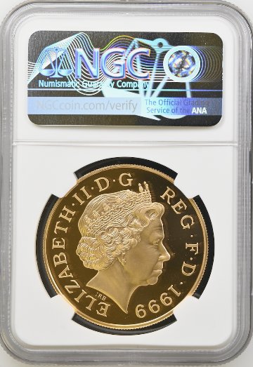 イギリス1999年ダイアナ5ポンド金貨NGC PF 68UCAMの画像