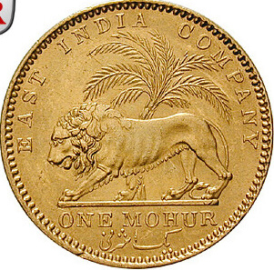 インディア／ブリテッシュヴィクトリアモハー金貨NGC MS63の画像