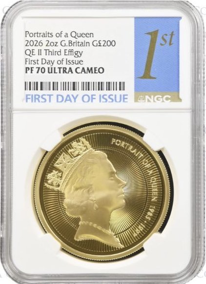 イギリス2026年女王の肖像シリーズ3枚セットNGC PF70UCAMの画像