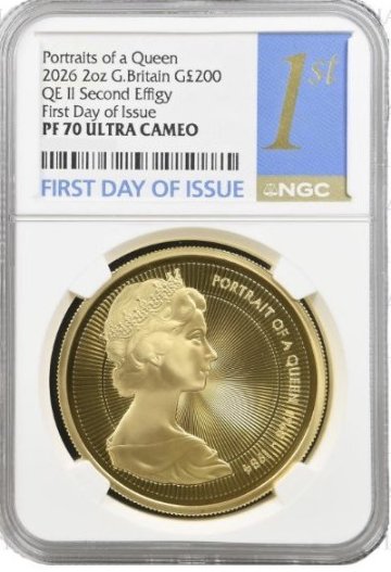 イギリス2026年女王の肖像シリーズ3枚セットNGC PF70UCAMの画像