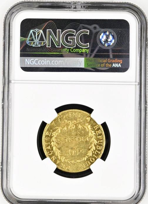 フランス1806年ナポレオン40フラン金貨NGC MS62の画像