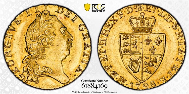 イギリス1798年ジョージ3世ギニー金貨 PCGS MS62