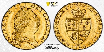 イギリス1798年ジョージ3世ギニー金貨 PCGS MS62の画像