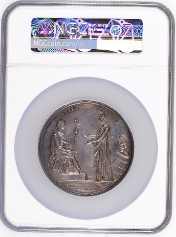 フランス1804年ナポレオン1世大型銀メダル NGC MS62 最高鑑定の画像