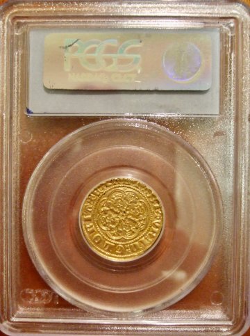 イングランド1327-1377年エドワード3世1/4ノーブル金貨PCGS MS62の画像