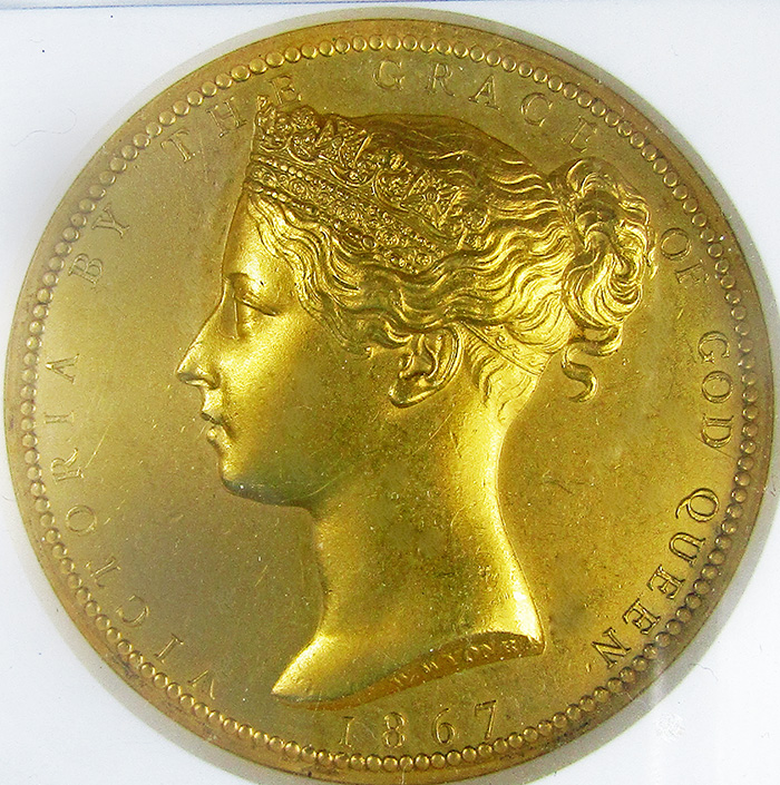 イギリス1898年ヴィクトリア 女性美術学校 金メダル NGC MS61の画像