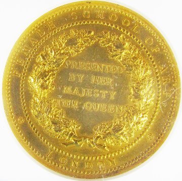 イギリス1898年ヴィクトリア 女性美術学校 金メダル NGC MS61の画像
