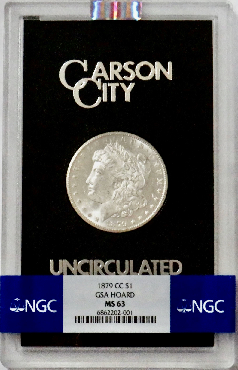 アメリカ1879年カーソンシティモーガンダラーNGC MS63の画像