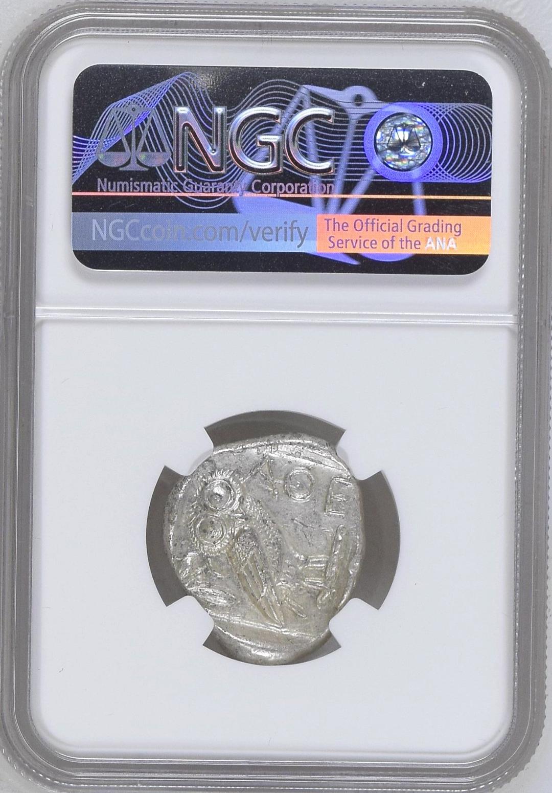 古代ギリシャアッティカBC440-404テトラドラクマ銀貨MS 4/5 4/5の画像