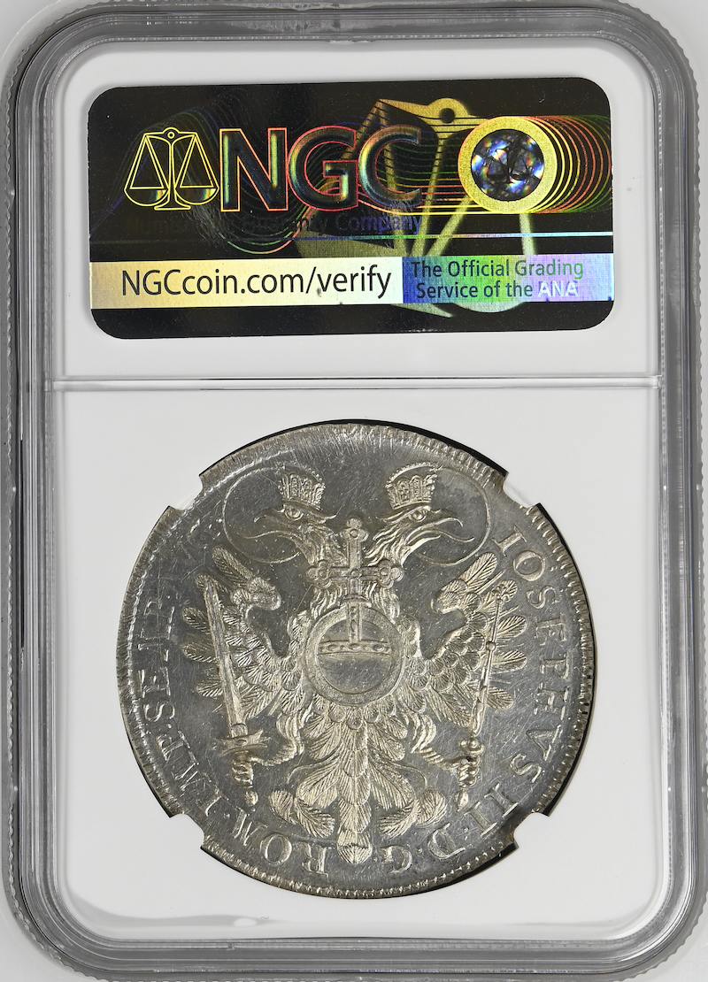 ドイツニュルンベルク1768年 都市景観ターラー銀貨NGC MS61 PLの画像