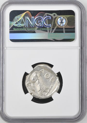 古代ギリシャ アッティカ テトラドラクマ フクロウ銀貨 ChAU 4/5 3/5の画像