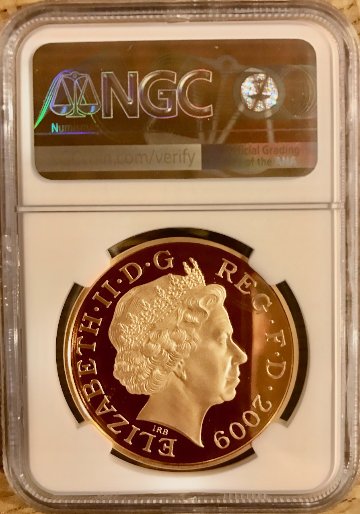 イギリス2009年ヘンリー8世5ポンド金貨 PF69UCAM画像