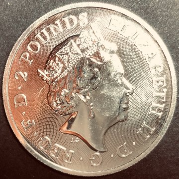 イギリス2019年1オンス銀貨ロイヤルアームス  5枚セット画像